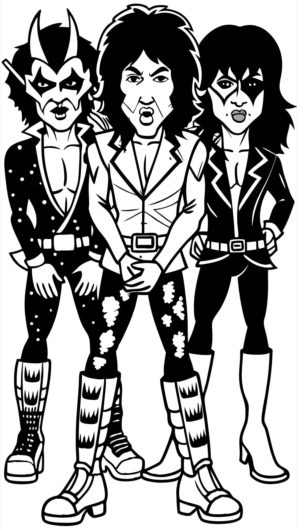 kiss band coloring pages